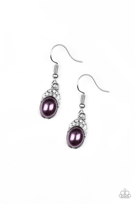 Paparazzi Earring ~ How Fancy - Purple