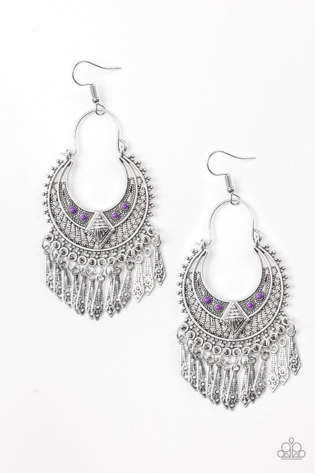 Paparazzi Earring ~ Walk On The Wildside - Purple