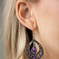 All-Girl Glow - Purple - Paparazzi Earring Image