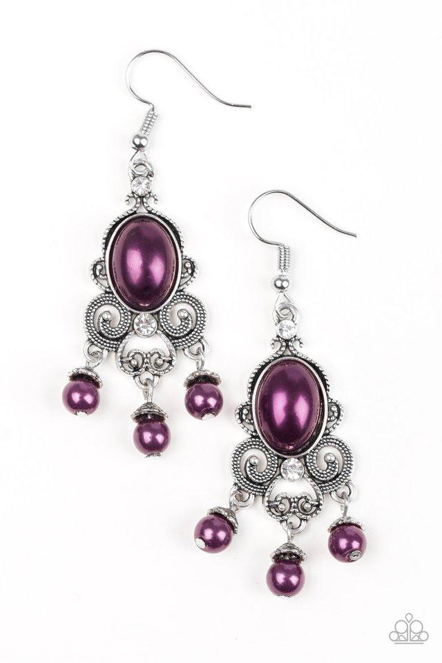 Paparazzi Earring ~ I Better Get GLOWING - Purple
