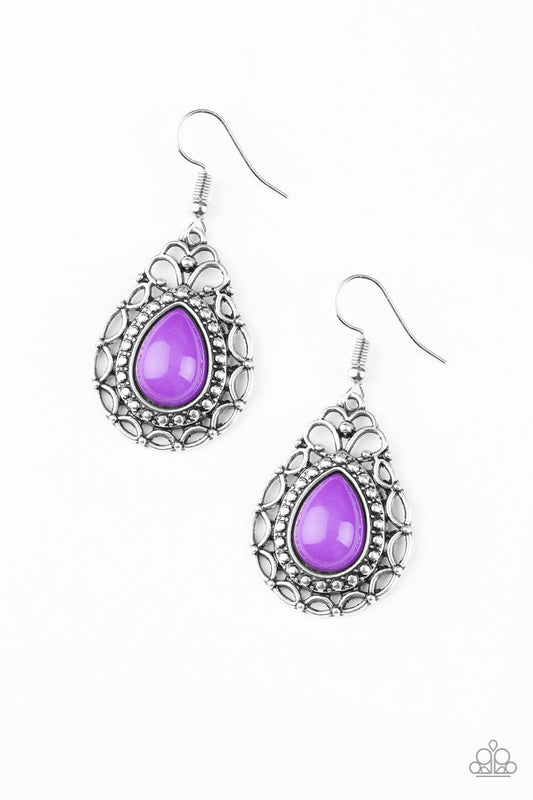 Paparazzi Earring ~ Flirty Finesse - Purple