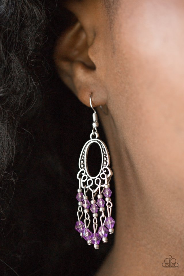 Not The Only Fish In The Sea - Purple - Paparazzi Earring Image