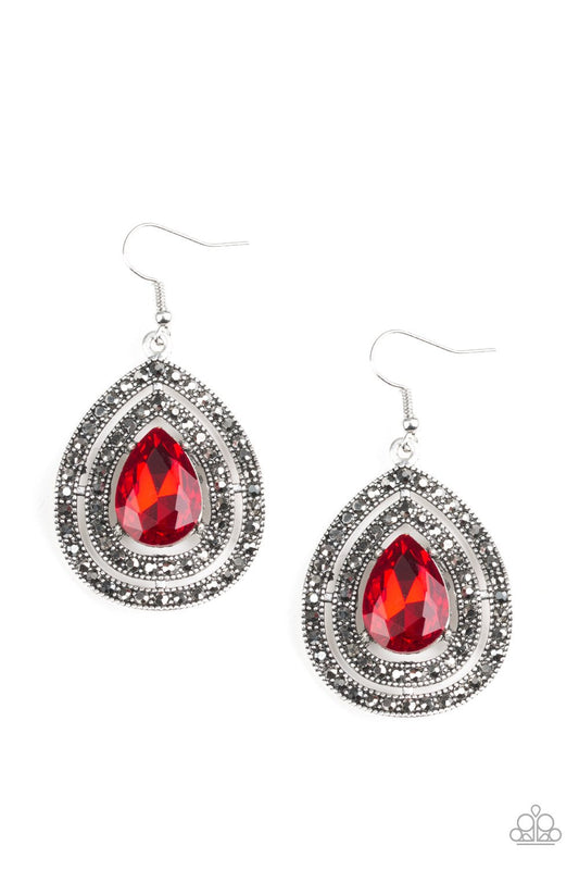 Paparazzi Earring ~ Royal Squad - Red