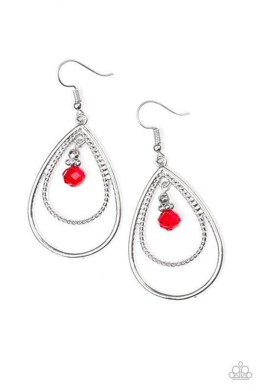 Paparazzi Earring ~ REIGN On My Parade - Red