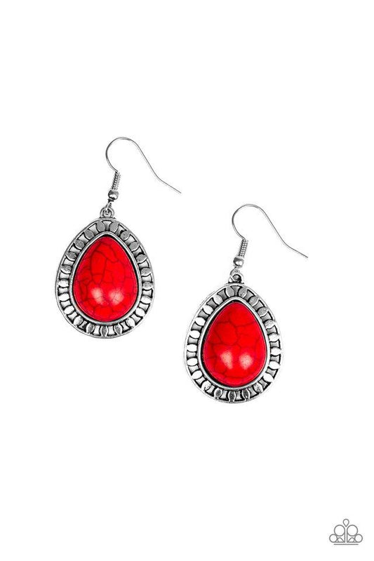 Paparazzi Earring ~ Sahara Serenity - Red