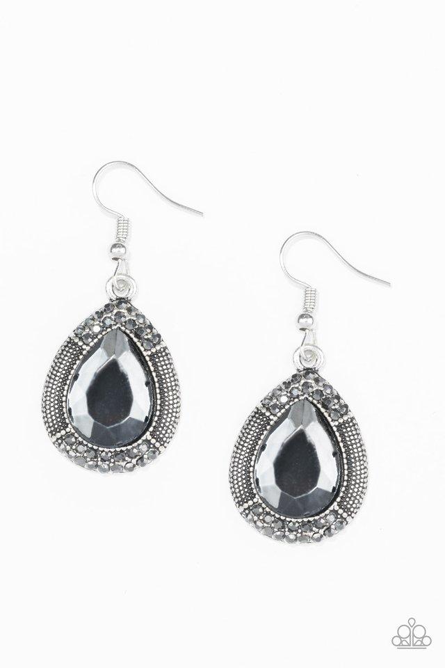 Paparazzi Earring ~ Grandmaster Shimmer - Silver