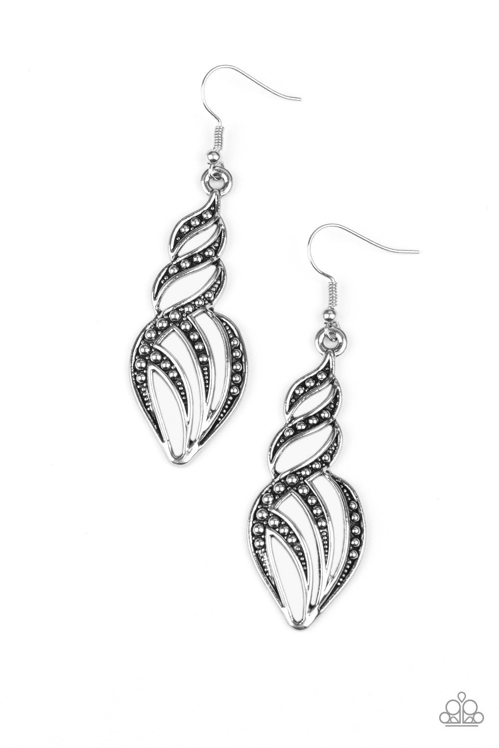 Paparazzi Earring ~ Wheres The Fire? - Silver
