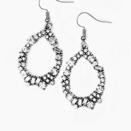 Paparazzi Earring ~ Crushing Couture - White