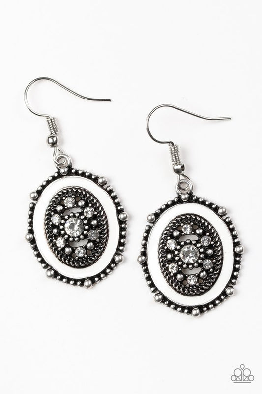 Picture of WEALTH - White - Paparazzi Earring Image