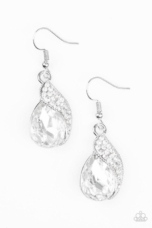 Paparazzi Earring ~ Easy Elegance -  White