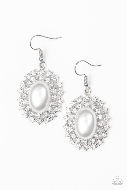 Paparazzi Earring ~ Mega Movie Star - White