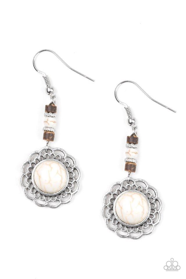 Paparazzi Earring ~ Desert Bliss - White