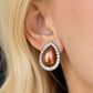 Old Hollywood Opulence - Brown - Paparazzi Earring Image