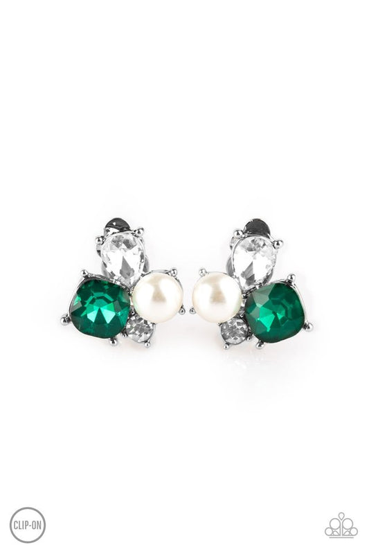 Highly High-Class - Green - Paparazzi Earring Image