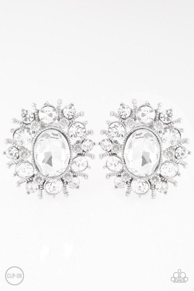Paparazzi Earring ~ Serious Star Power - White