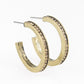 Hoop Haven - Brass - Paparazzi Earring Image