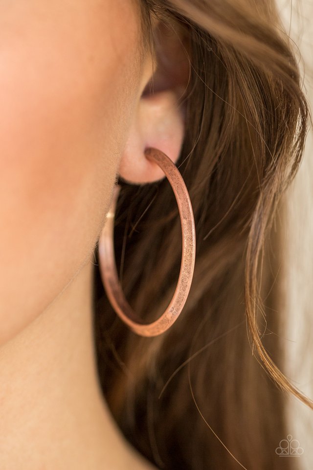 Some Like It HAUTE - Copper - Paparazzi Earring Image