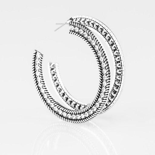Paparazzi Earring ~ HAUTE Mama - White