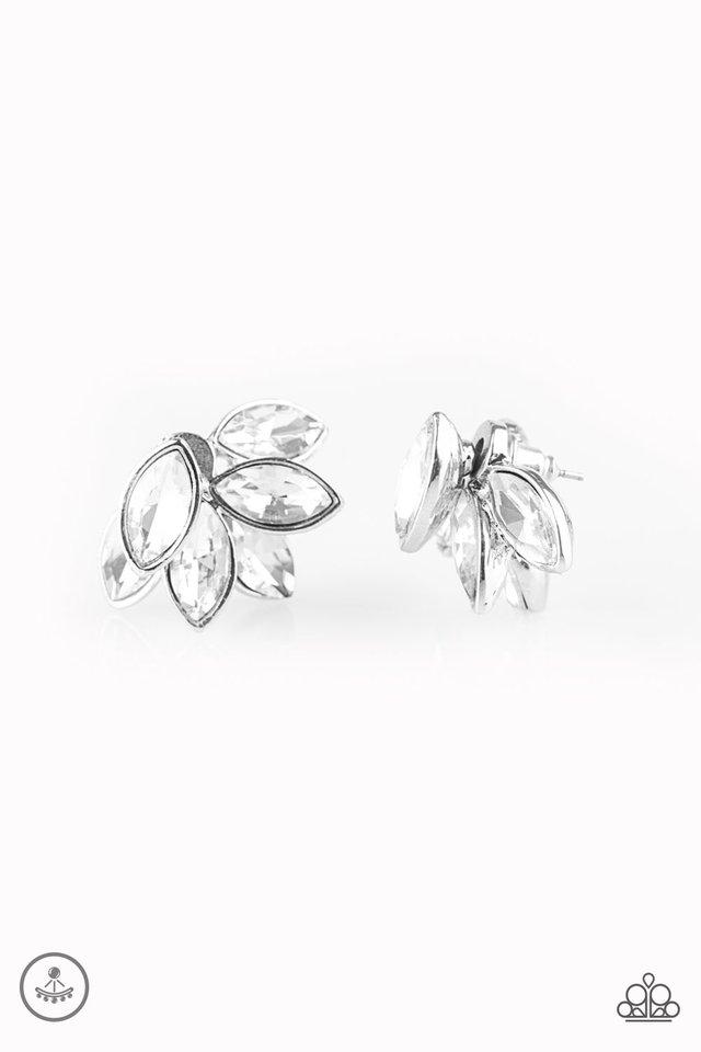 Paparazzi Earring ~ Fanciest Of Them All - White