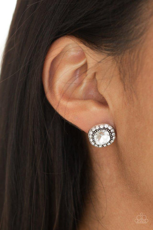 Paparazzi Earring ~ Latest Luxury - White