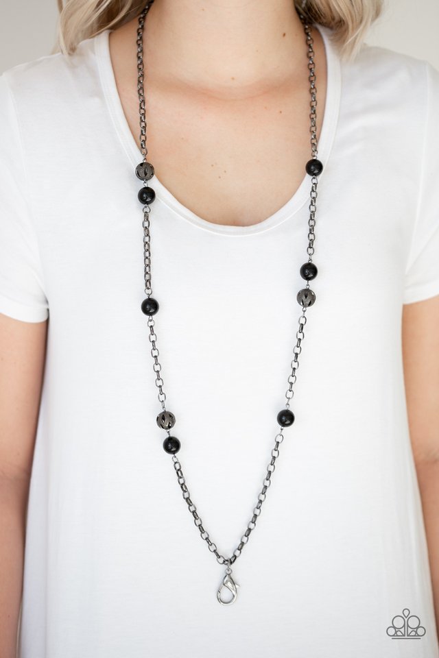 Fashion Fad- Black - Paparazzi Necklace Image