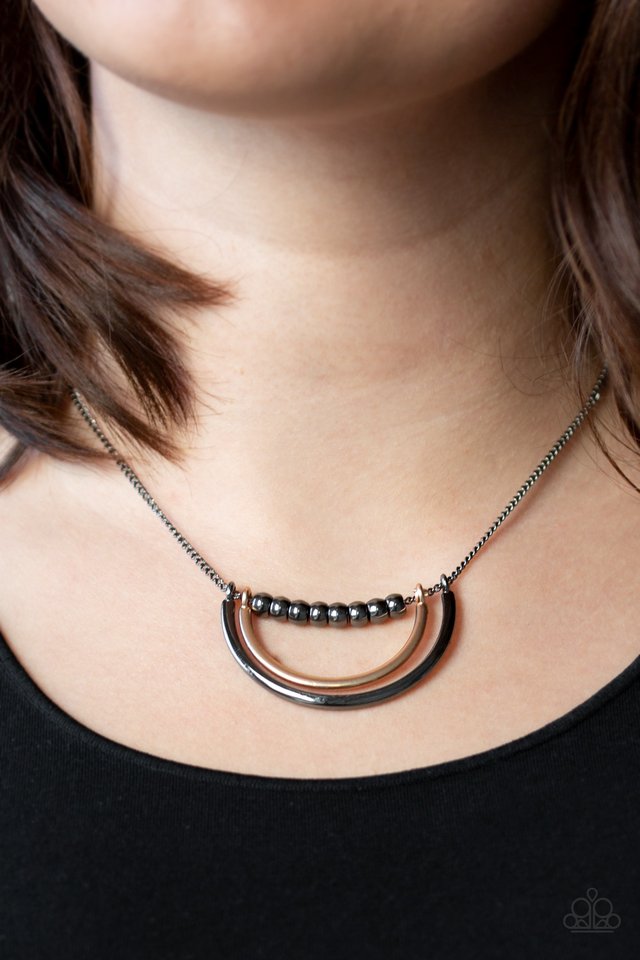 Artificial Arches - Black - Paparazzi Necklace Image