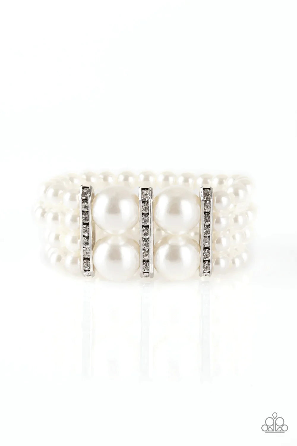 Paparazzi Bracelet ~ Romance Remix - White