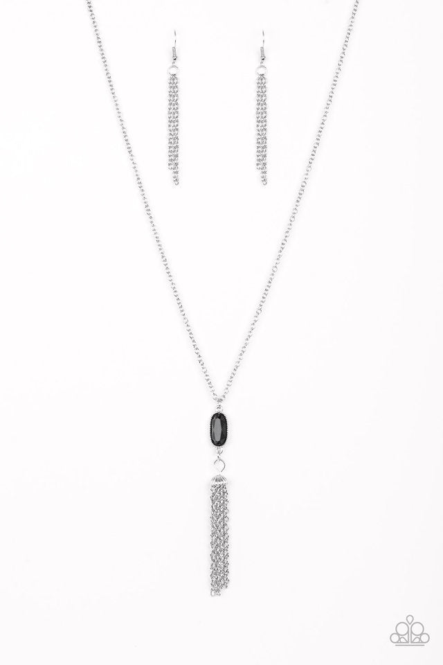 Tassel Tease - Black - Paparazzi Necklace Image