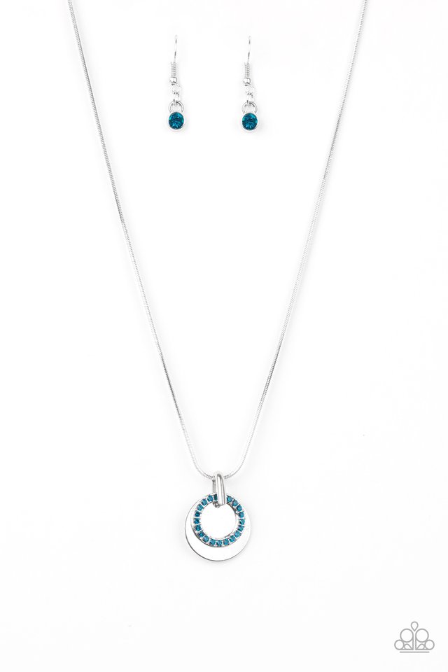 Front and CENTERED - Blue - Paparazzi Necklace Image