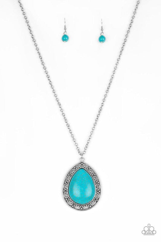 Paparazzi Necklace ~ Full Frontier - Blue