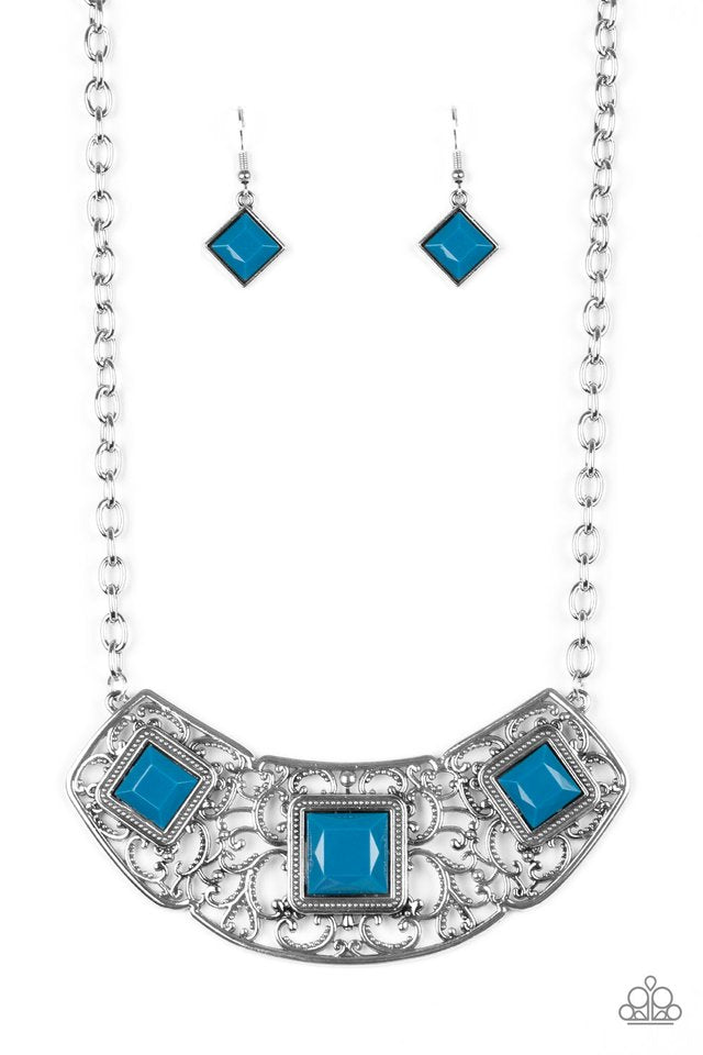 Feeling Inde-PENDANT - Blue - Paparazzi Necklace Image