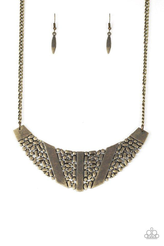 Paparazzi Necklace ~ Terra Trailbreaker - Brass