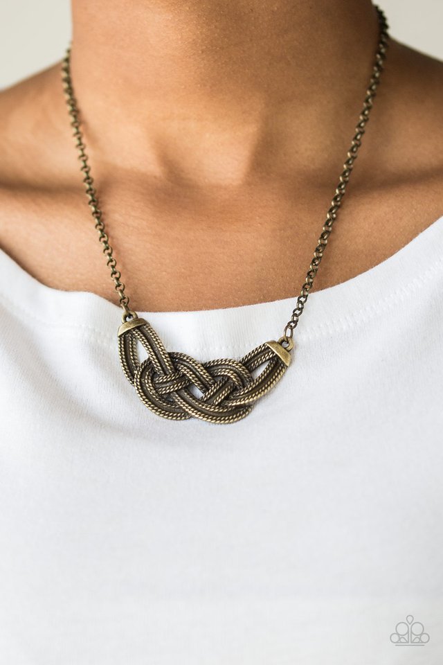 Nautically Naples - Brass - Paparazzi Necklace Image