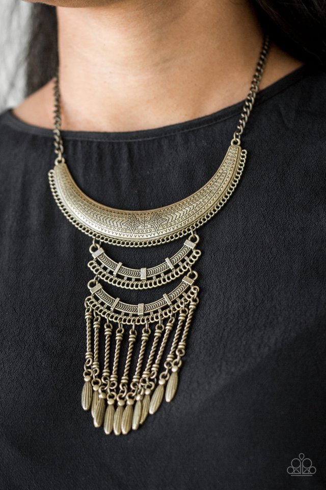 Eastern Empress - Brass - Paparazzi Necklace Image