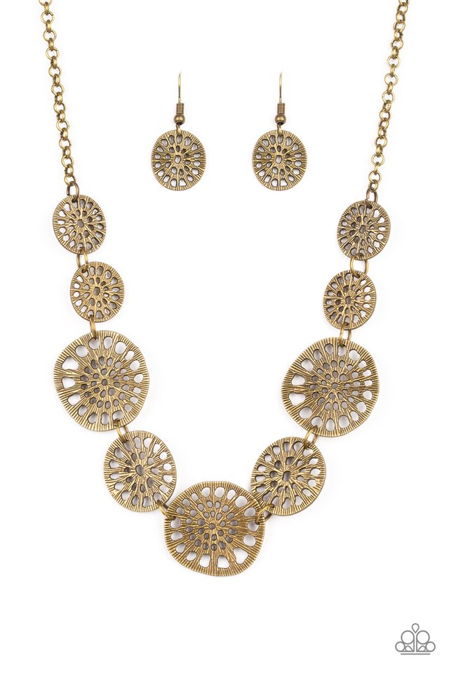 Your Own Free WHEEL - Brass - Paparazzi Necklace Image
