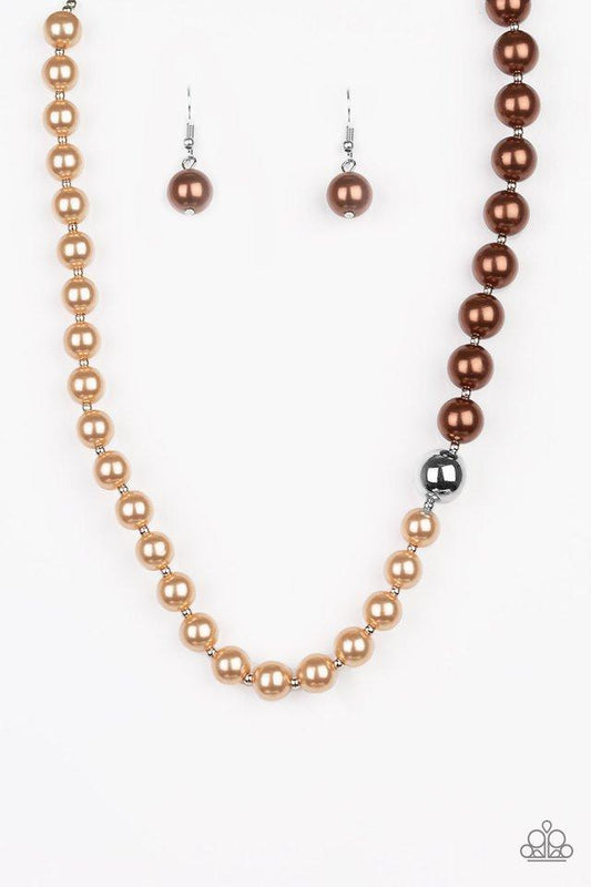 Paparazzi Necklace ~ 5th Avenue A-Lister - Brown