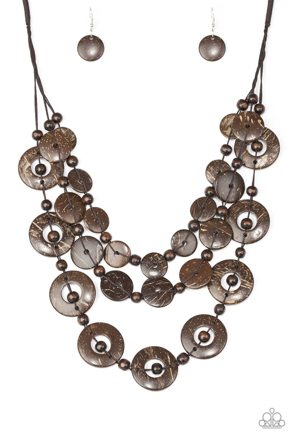 Paparazzi Necklace ~ Catalina Coastin - Brown