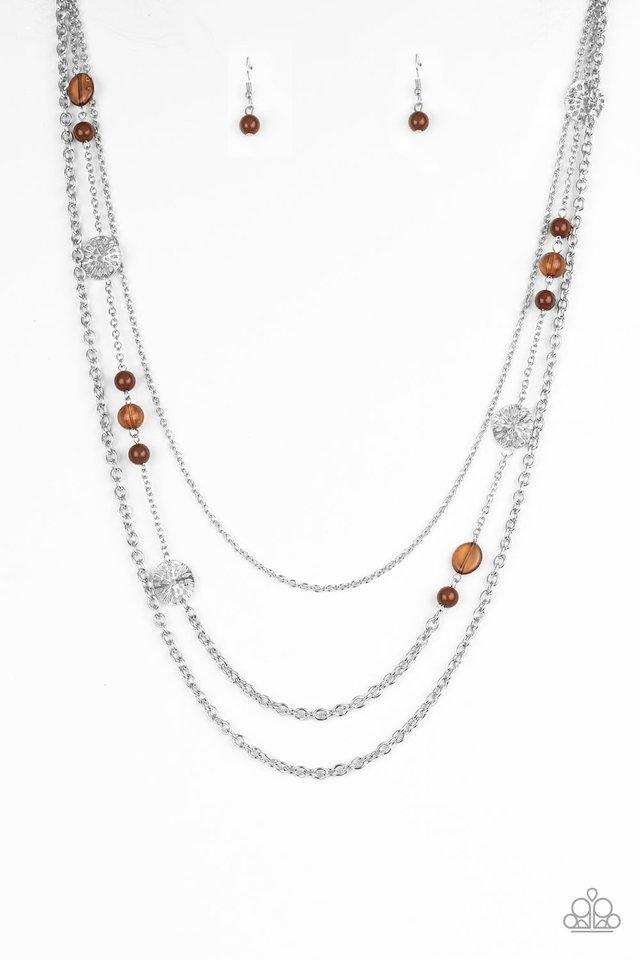 Paparazzi Necklace ~ Pretty Pop-tastic! - Brown