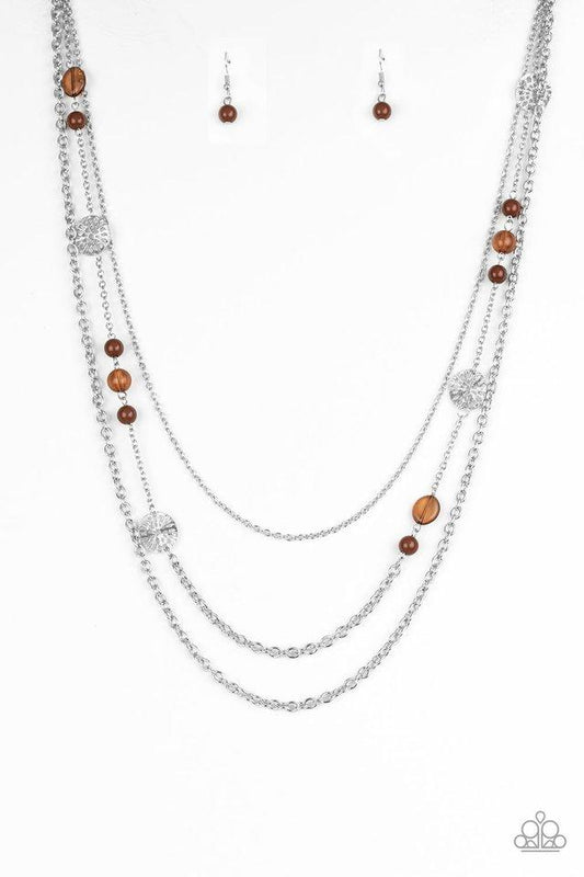 Paparazzi Necklace ~ Pretty Pop-tastic! - Brown