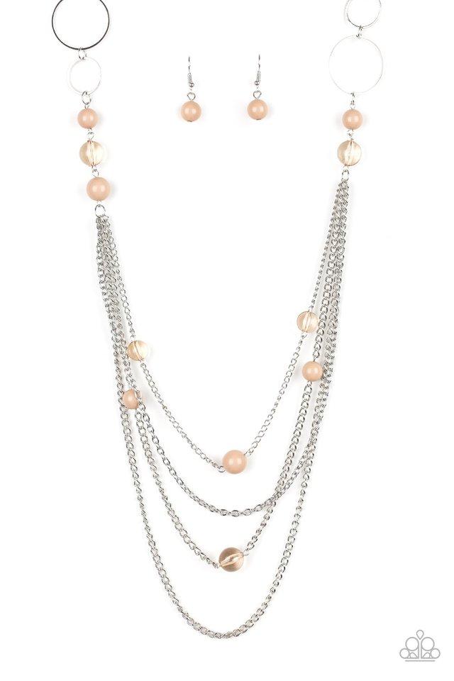 Paparazzi Necklace ~ Bubbly Bright - Brown