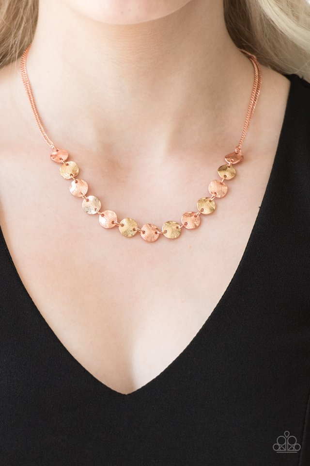 Simple Sheen - Copper - Paparazzi Necklace Image