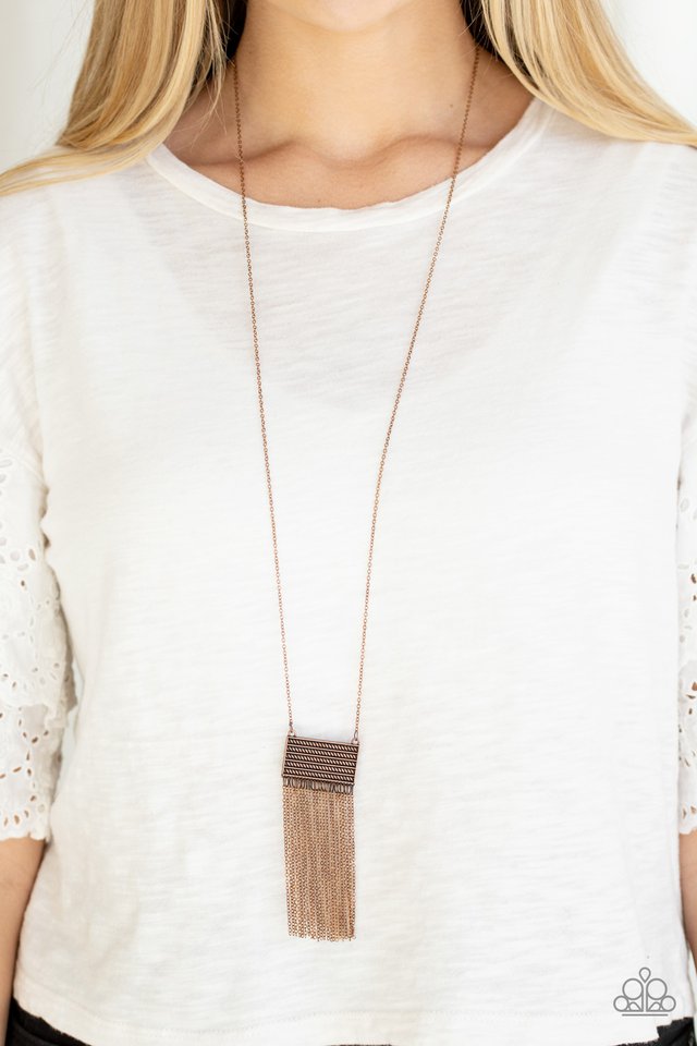 Totally Tassel - Copper - Paparazzi Necklace Image
