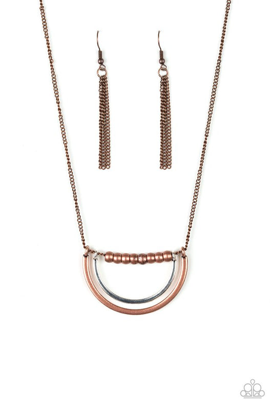 Artificial Arches - Copper - Paparazzi Necklace Image