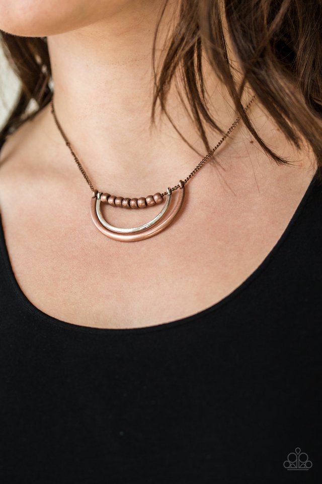 Artificial Arches - Copper - Paparazzi Necklace Image