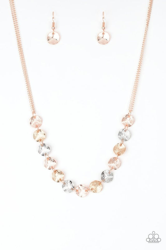 Simple Sheen - Rose Gold - Paparazzi Necklace Image