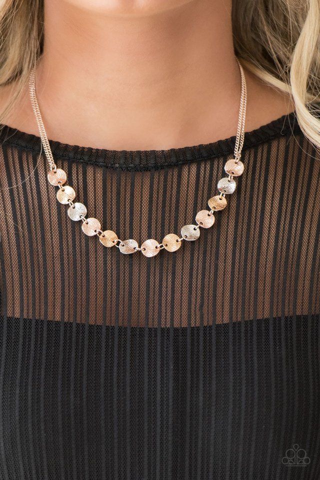 Simple Sheen - Rose Gold - Paparazzi Necklace Image