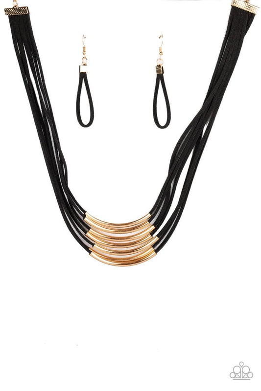 Walk The WALKABOUT - Gold - Paparazzi Necklace Image