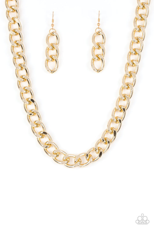 Paparazzi Necklace ~ Heavyweight Champion - Gold
