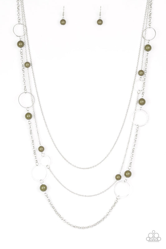 Paparazzi Necklace ~ Beachside Babe - Green