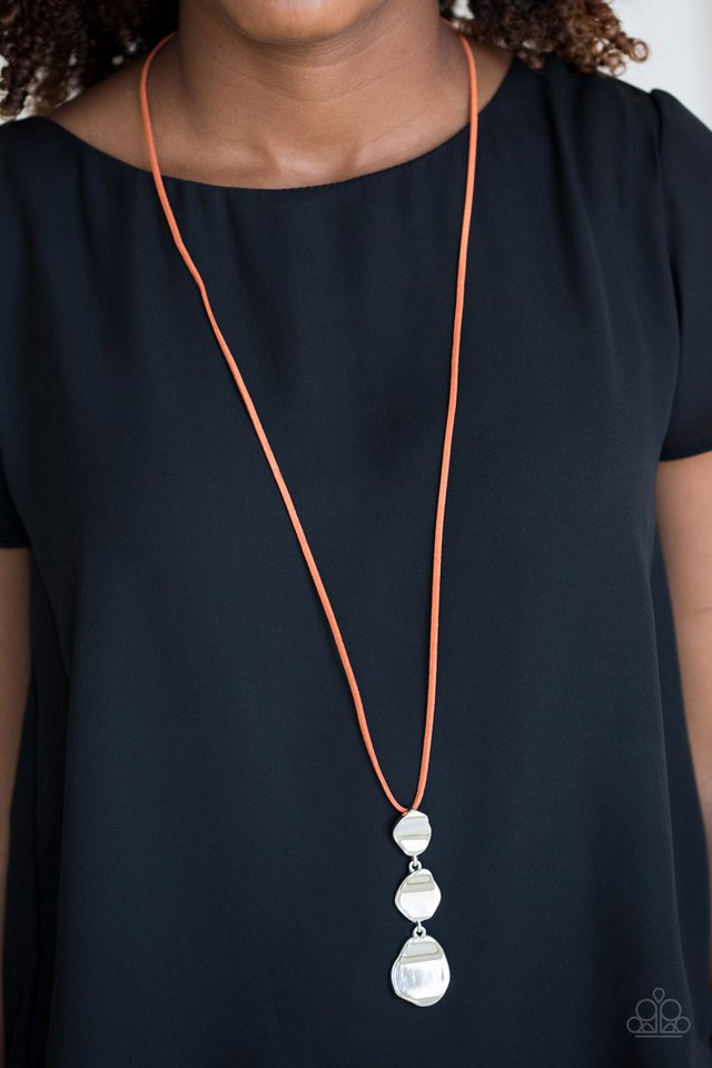 Embrace The Journey - Orange - Paparazzi Necklace Image